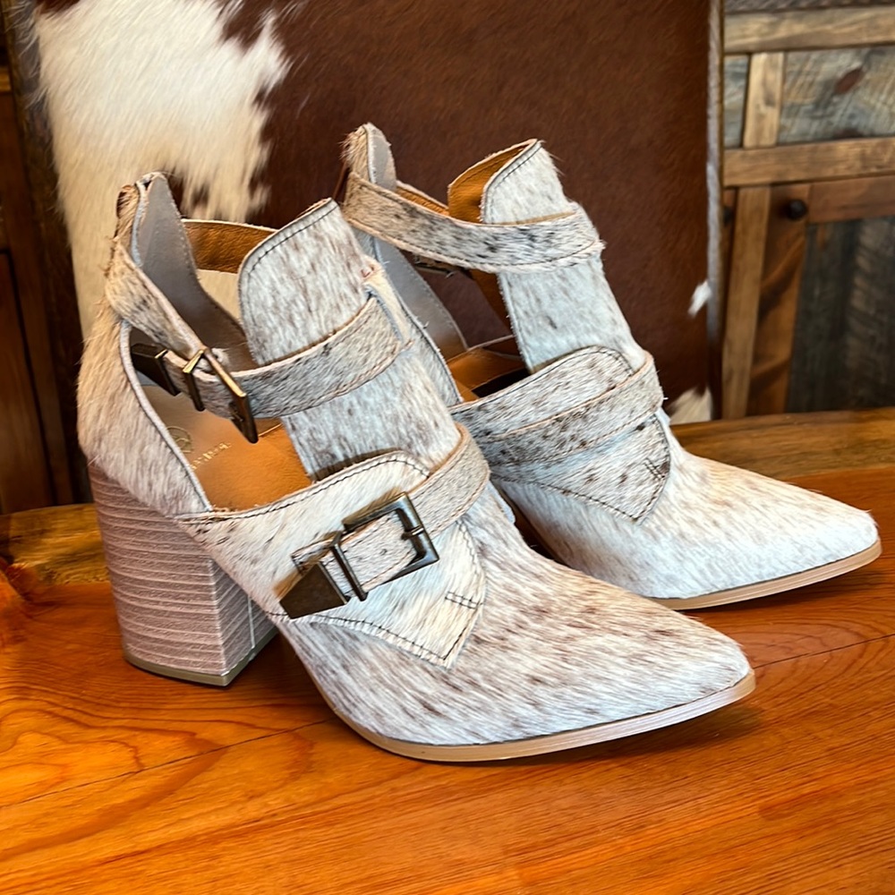 Hair on Hide Ankle Boots